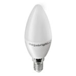 Pack 3un Ampolleta Led Vela 5w/Luz fria E14 Megabright