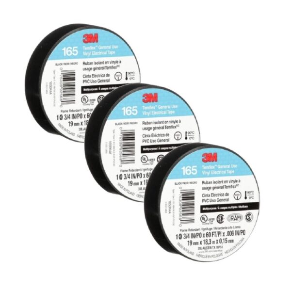 Pack x3 Cinta Eléctrica de PVC 3M™ Temflex™ 165