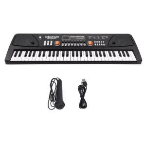Piano Teclado Musical Eléctrico De 61 Teclas + Micrófono - imagen 2