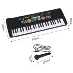 Piano Teclado Musical Eléctrico De 49 Teclas + Micrófono - imagen 2
