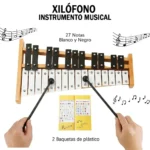 Xilofono 27 Notas Base Madera Y Metal Metalofono Educativo - imagen 2