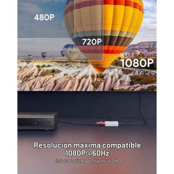 Adaptador Conversor AV RCA Análogo a Hdmi Digital - imagen 2