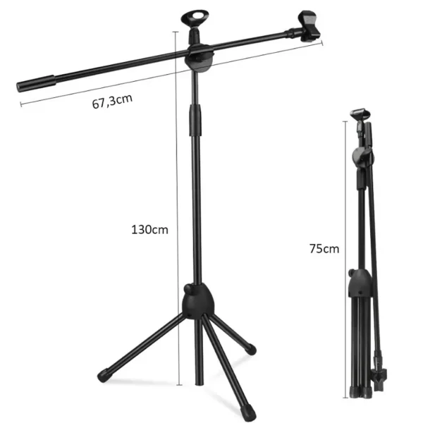 Soporte Con Brazo Para Microfono Atril De Microfono 2en1 - imagen 2