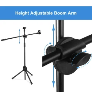 Soporte Con Brazo Para Microfono Atril De Microfono 2en1 - imagen 3