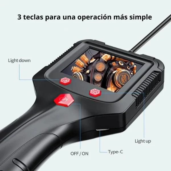 Monitor de inspección industrial tuberías y motores 5mts 5,5mm - imagen 3