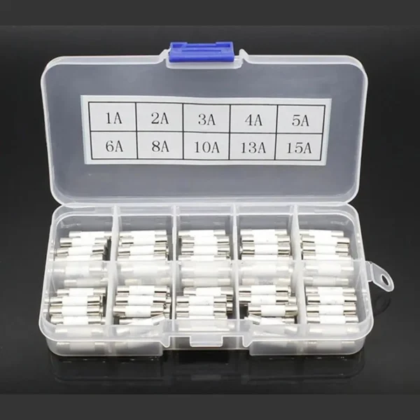 Kit Fusibles Cerámico Corto 5mm/20mm 1A-15A 100 unidades - imagen 2