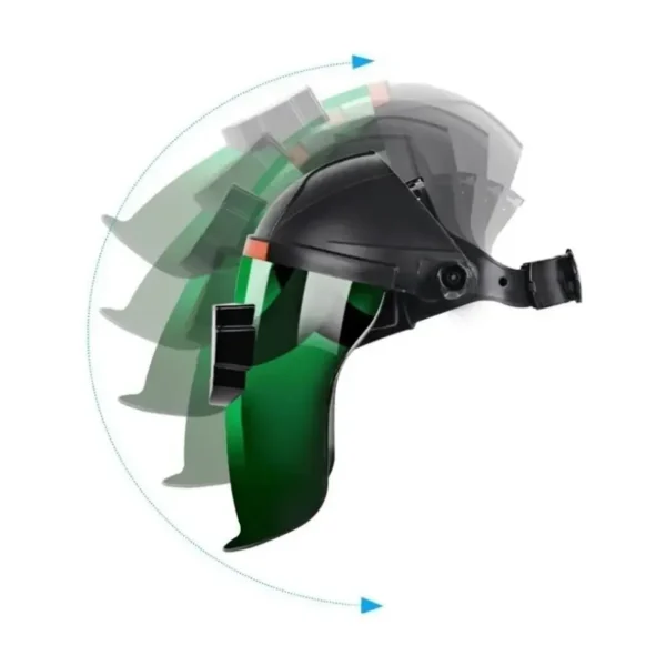 Máscara De Soldar Fotosensible Con Cintillo Ajustable + guantes - imagen 3