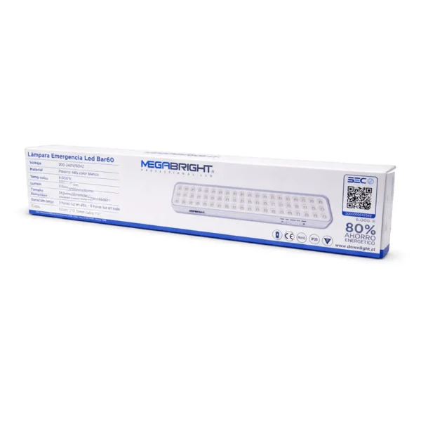 Lámpara de Emergencia LED Bar 60 Megabright: 60 LED / Batería Litio - imagen 4