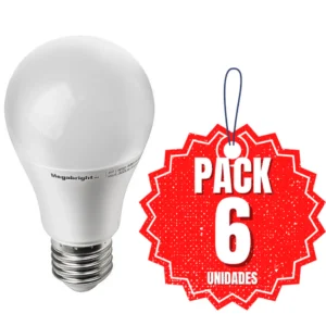 Ampolletas LED Pack 6 un 9w E27 Luz Fria 6400k - imagen 2