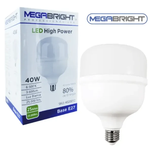Ampolleta LED High Power Megabright 40W E27 6500K 3600lm - imagen 3
