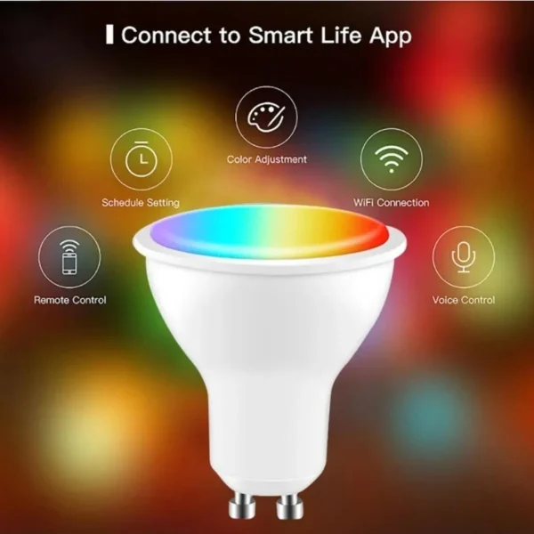 Ampolleta Inteligente Smart Wifi GU10 Google Home Alexa - imagen 3
