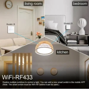Interruptor inteligente Wifi Touch Blanco Triple - imagen 3