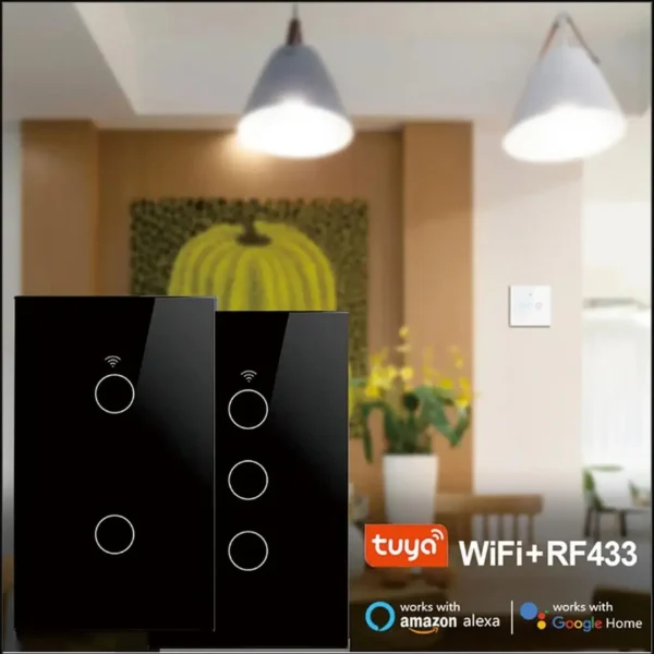 Interruptor inteligente Wifi Touch Negro Simple - imagen 2