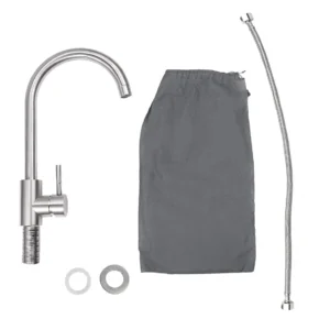 Grifo Monomando Llave Lavaplatos Lavaloza Acero Inoxidable - imagen 2