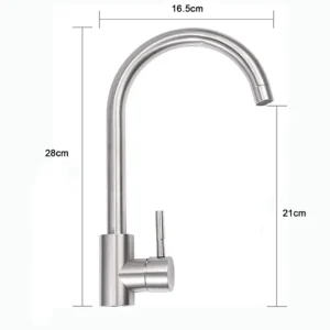 Grifo Monomando Llave Lavaplatos Lavaloza Acero Inoxidable - imagen 3