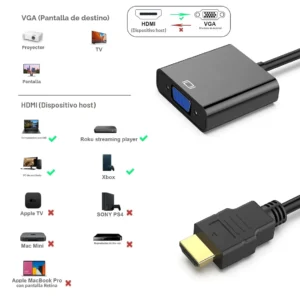 Adaptador Conversor Hdmi A Vga - imagen 2