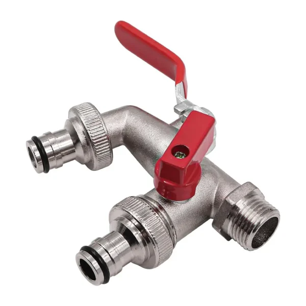 Llave De Jardín Con Doble Salida 1/2 Grifo De Válvula - imagen 2