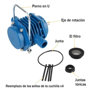 Bomba Agua De Taladro Mini Autocebante Portátil Resistente - imagen 2
