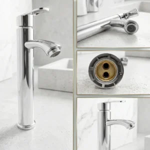 Llave Monomando Alto Lavatorio Baño Inoxidable Lavamano - imagen 2