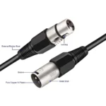 Cable Xlr Macho Hembra Balanceado De 1 Metro - imagen 2