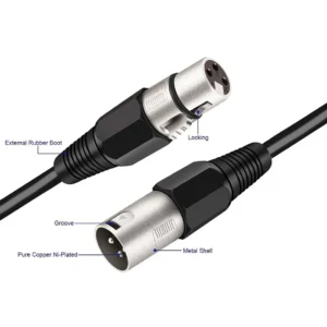 Cable Xlr Macho Hembra Balanceado De 1 Metro - imagen 2