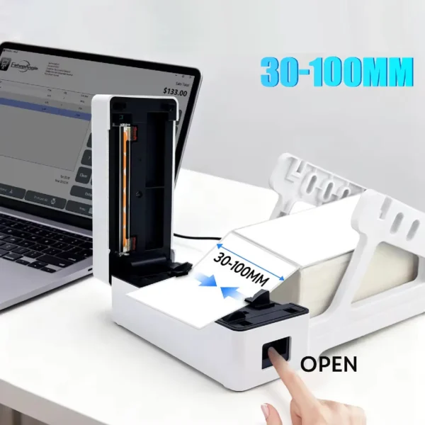 Impresora Portatil Térmica Etiqueta Bluetoot Usb +soporte - imagen 2