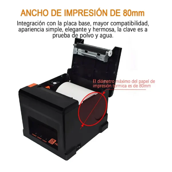 Impresora Termica Pos 80mm Usb/red Boleta Comanda Cortador - imagen 3