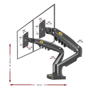 Soporte Ergonómico De Mesa Para Tv/monitor 2 Brazos 17-27 - imagen 3