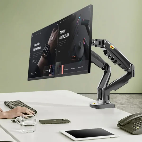 Soporte Ergonómico De Mesa Para Tv/monitor 2 Brazos 17-27 - imagen 4