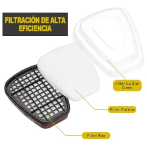Mascara Gas Full Face 6800 + Filtros Respirador + Filtros - imagen 2