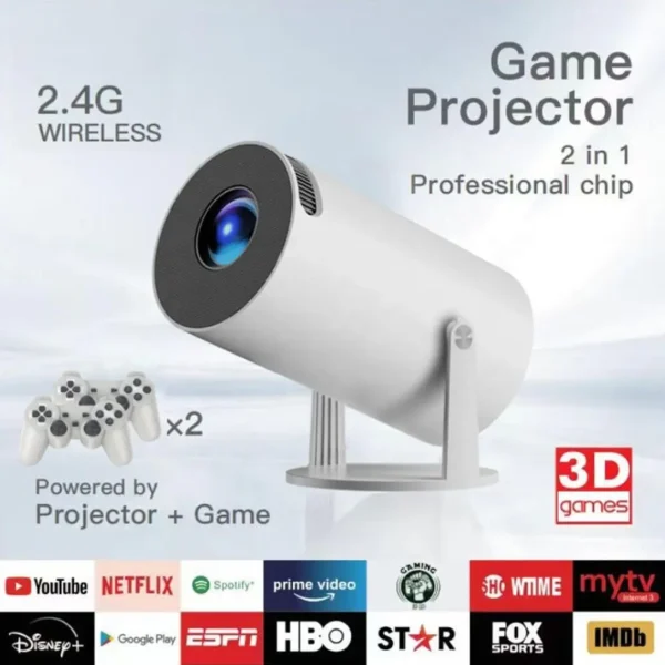 Proyector Portátil Con Consola UHD Wifi Bluetooth + Control - imagen 4