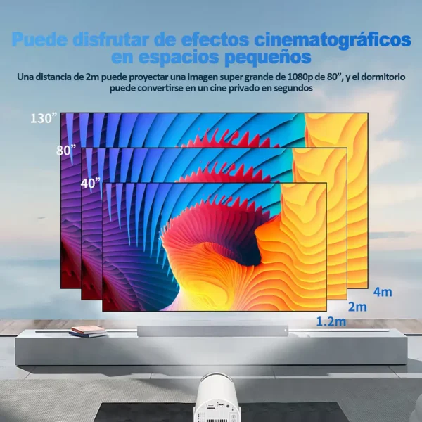 Proyector Portátil Con Consola UHD Wifi Bluetooth + Control - imagen 5