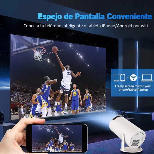 Proyector Portátil Con Consola UHD Wifi Bluetooth + Control - imagen 6