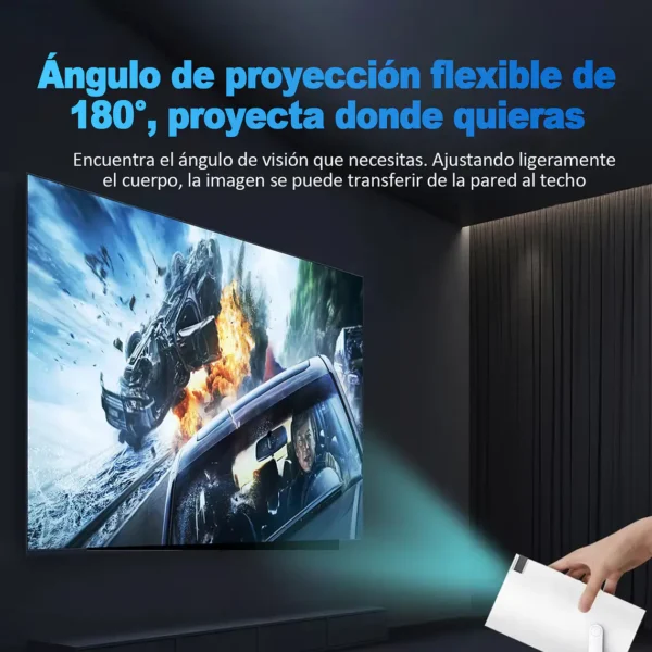 Proyector Portátil Con Consola UHD Wifi Bluetooth + Control - imagen 7