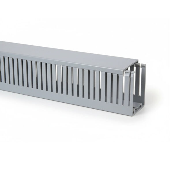 Canaleta Ranurada PVC 40x40 mm Gris Tira 11404034 FNX