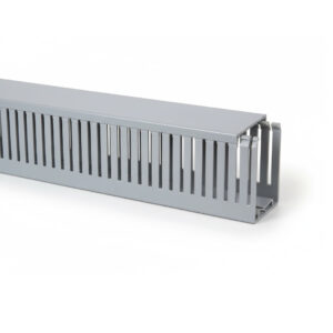 Canaleta Ranurada PVC 40x80 mm Gris Tira 11408034 FNX