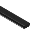 Perfil de Aluminio Flat 16.8x6,6mm Negro, Cover Opal Negro x2,5m