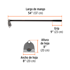 Azadon Truper Forjado # 2 1,7 Lbs C/Mango Fibra # AL-2M (10618)