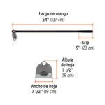 Azadon Truper Forjado # 1 1,6 Lbs C/Mango Fibra # AL-1M (10615)