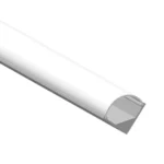 Perfil de Aluminio Esquinero 7,9x7,9mm Anodizado, Cover Opal Curvo Blanco x2m