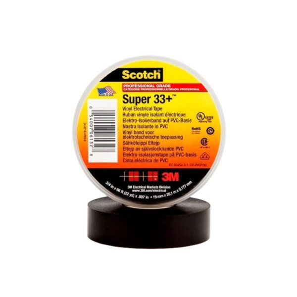 Cinta Aisladora 3M Super 33 3/4x20 Mts. Negra