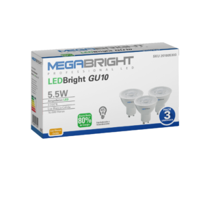 Amp. LED PAR16 5.5W/3000K GU-10 PACK X 3