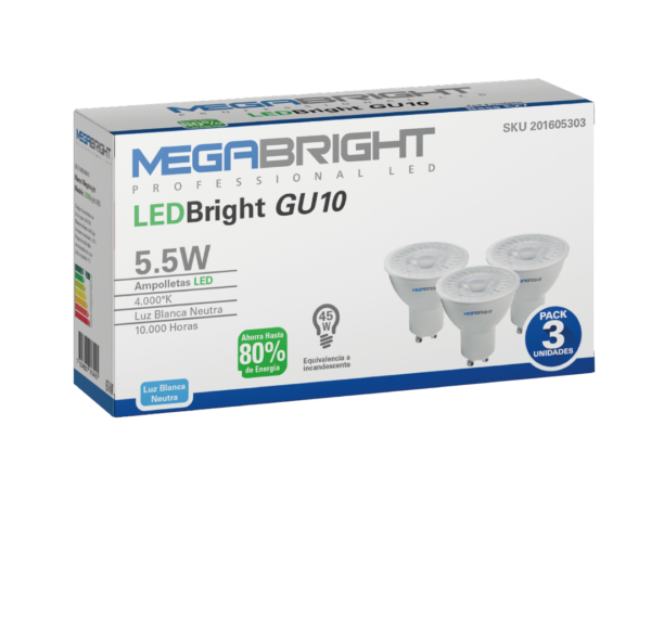 201605403-Amp.-LED-PAR16-5.5W4000K-GU-10-PACK-X-3-01 Amp. LED PAR16 5.5W/4000K GU-10 PACK X 3