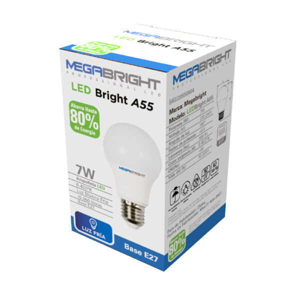 Amp. LED A55 CLASICA 7W/6400K E-27 - imagen 3