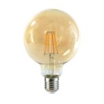 Ampolleta Led Bright Classic Vintage G95 6W Luz Blanca Cálida 3000K