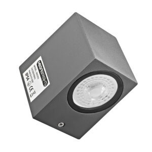 APLIQUE EXT. RECTANG. LUZ DIR. 1xGU-10 IP54 GRAFITO MATE - imagen 3