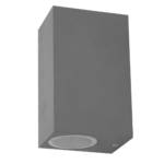 APLIQUE EXT. RECT. LUZ DIR/IND.2xGU-10 IP54 GRAFITO MATE - imagen 2