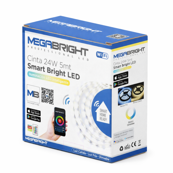 Cinta LED BLANCA SMARTBRIGHT 24W 5MT WIFI CCT