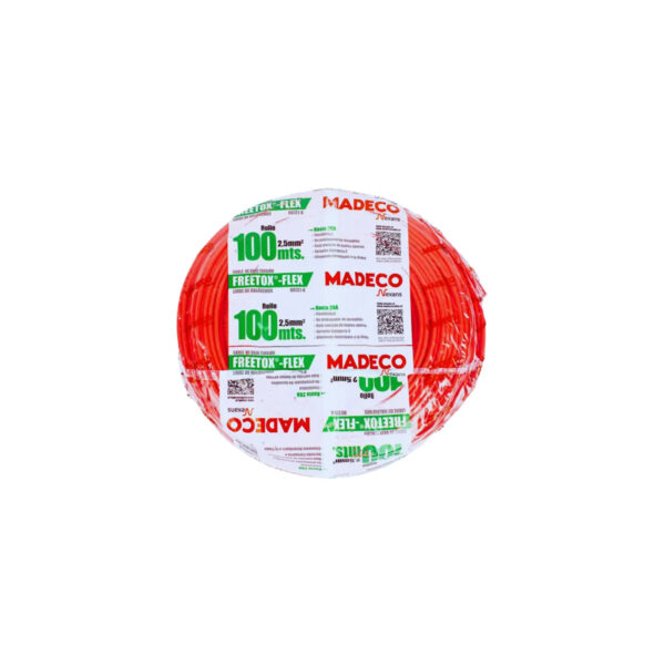 ROLLO CABLE 2.5MM 100MTS ROJO LIBRE DE HALOGENOS 35100271 Nexans - Cocesa