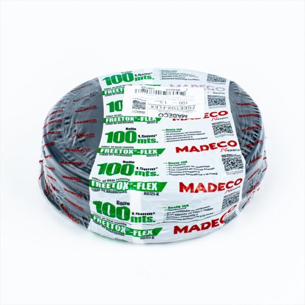 ROLLO CABLE 1.5MM 100MTS NEGRO LIBRE DE HALOGENOS 35300171 Nexans - Cocesa